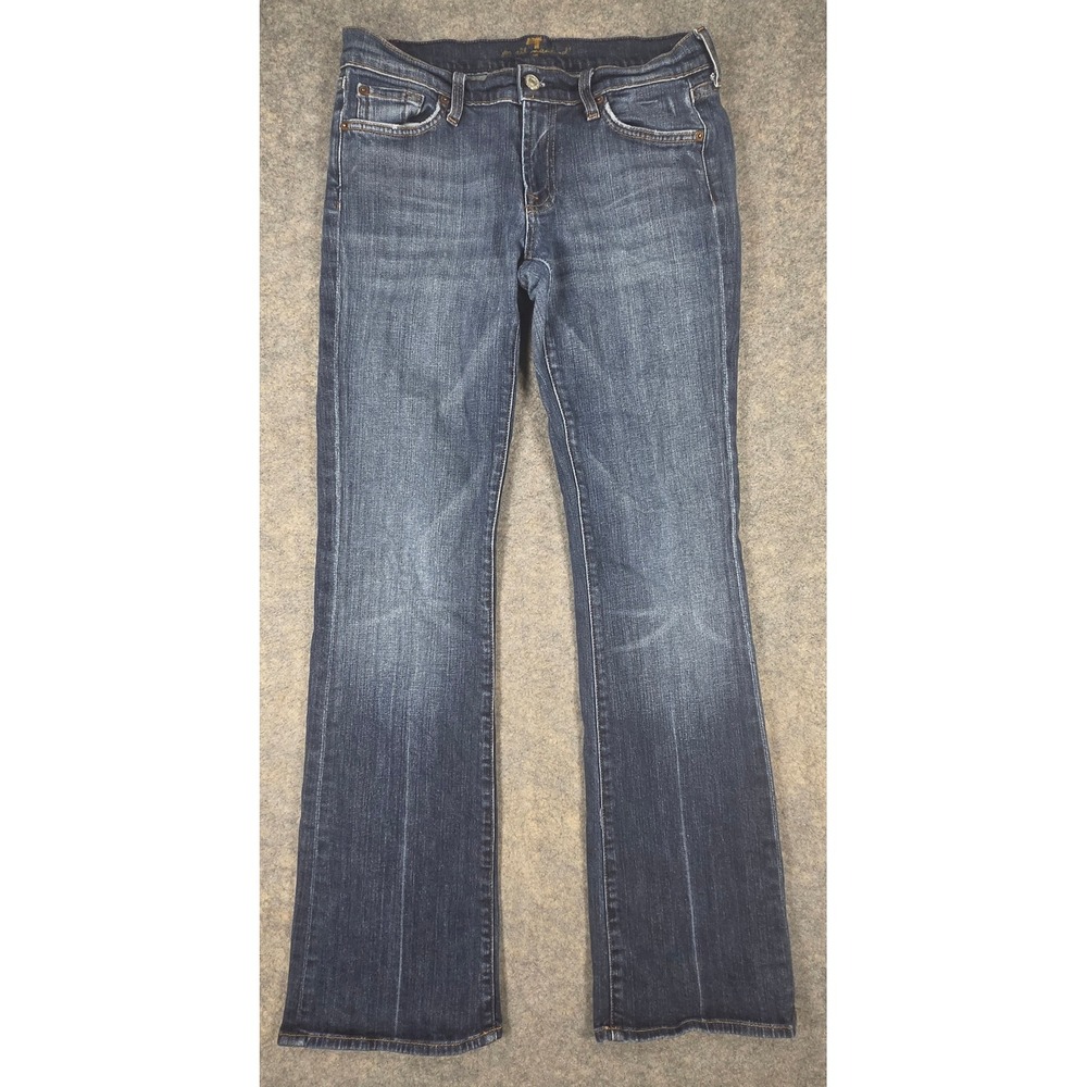 7 For All Mankind Kimmie Bootcut Jeans Dark Wash Blue Denim Size 29 U075080U